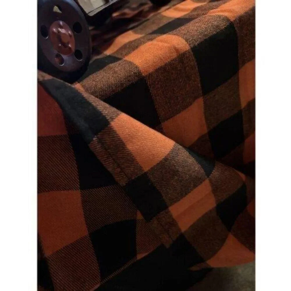 Fall Table Runner Plaid Decorative Halloween Decor Thanksgiving Decoration 120